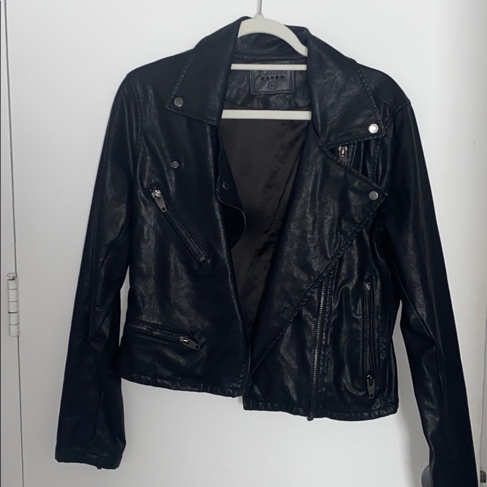BlankNYC Black Leather Moto Jacket - Size M